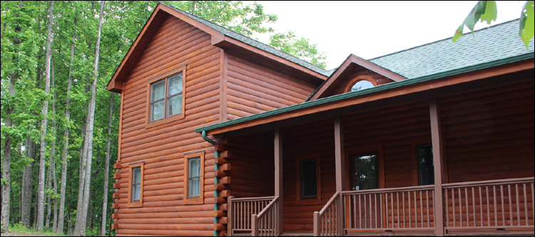 Log Home Staining in Orrville, Ohio